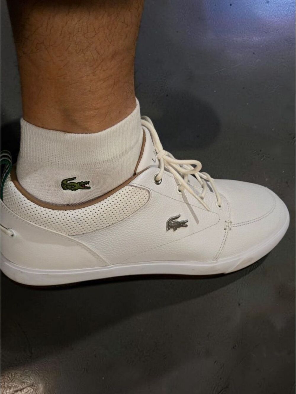 Lacoste White Low Cut Sock